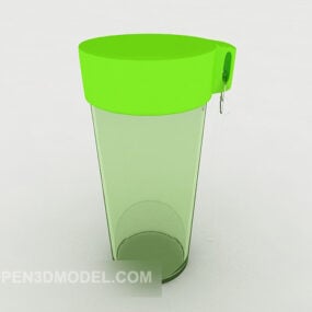 Taza de agua de plástico modelo 3d