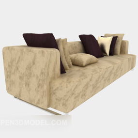 Plush Leather Sofa 3d model