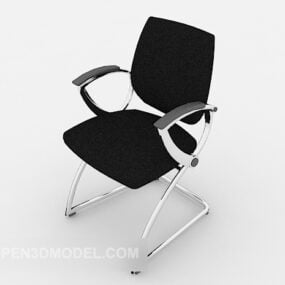 黑色实用办公椅3d模型