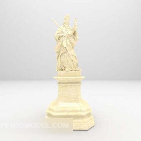 Kamenný portrét socha 3D model
