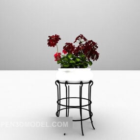 Potted Flower Rack Furniture 3d model