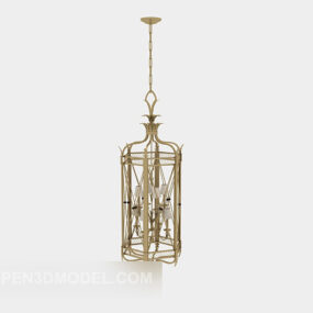 豪华黄铜枝形吊灯V1 3d模型