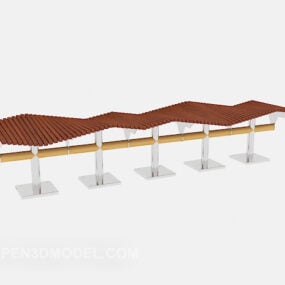 Model 3D ławki publicznej