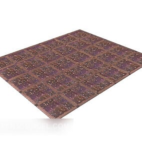 3d модель фіолетових килимових меблів