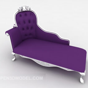 Purple Vintage Chair Lounge 3d model
