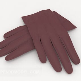 Purple Gloves Decoration 3D-malli