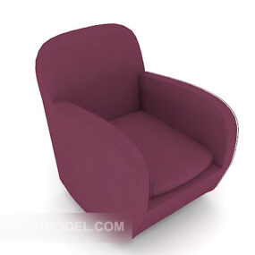 Purple Single Sofa 3d model