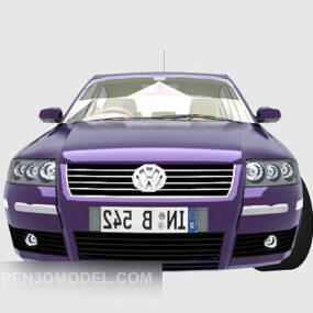 Modelo 3d do carro Volkswagen roxo