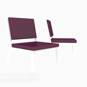 Modello 3d della sedia da pranzo viola