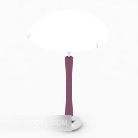 Фіолетова 3d модель домашньої мінімалістичної настільної лампи