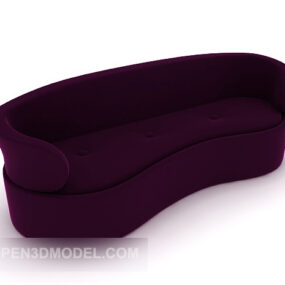 Фіолетовий домашній багатомісний диван 3d