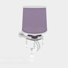 Model 3d Reka Bentuk Lampu Dinding Minimalis Ungu