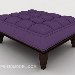Purple Modern Sofa Stool 3d model