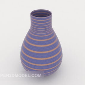 Model 3d Dekorasi Porselen Ungu