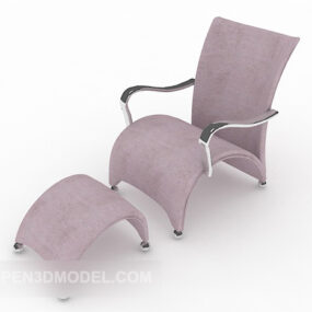Purple Simple Lounge Chair V1 3d model
