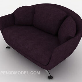 Purple Single Lounge Chair 3d model