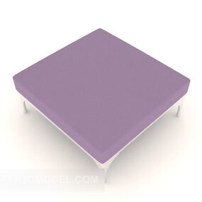 Tabouret violet à petit bord modèle 3D
