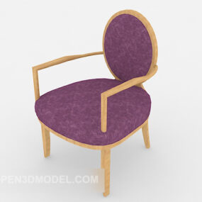 Purple Solid Wood Dresser 3d model