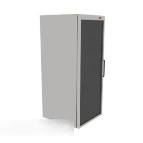 3д модель многодверного холодильника Siemens черного цвета
