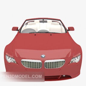 Tmavě červený 3D model sportovního vozu Bmw