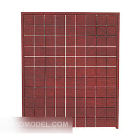 Red Background Wall 3d model