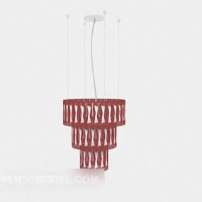 Red Chandelier Furniture 3d model