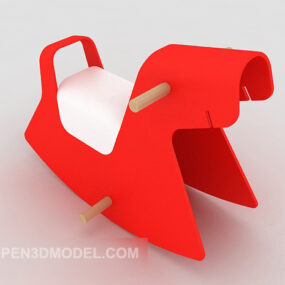 Kırmızı Çocuk Truva Atı Oyuncağı 3D model