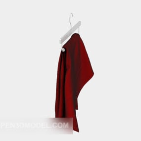3D-Modell der roten Kleidungsmode