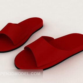 Modelo 3d de chinelo vermelho