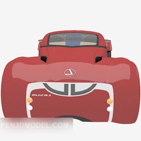 Мультяшна 3d модель червоного крутого спортивного автомобіля
