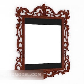 Red Decorative Mirror 3d model