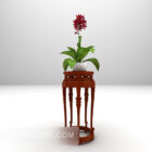 Red Flower Rack 3d Model Download