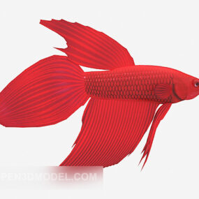 红色金鱼动物3d模型
