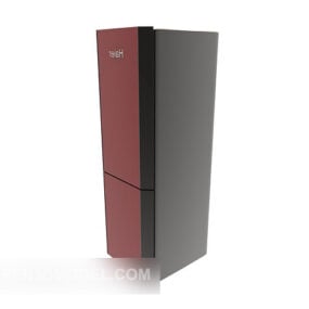 Red Haier Refrigerator 3d model