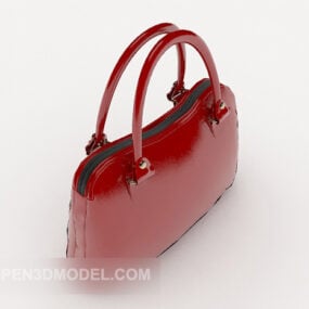 Red Lady Red Leather Bag 3d model