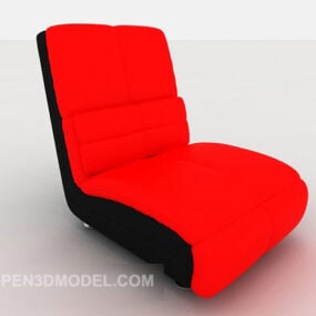 Modello 3d di mobili per divani pigri rossi