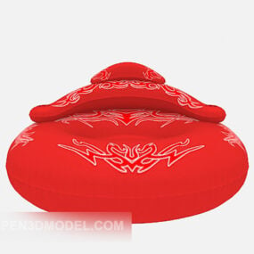 Red Lips Shaped Sofa Furniture 3d model