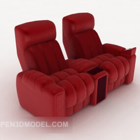 Red Massage Sofa Furniture 3d model