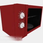 Muat Turun Model 3d Microwave Merah