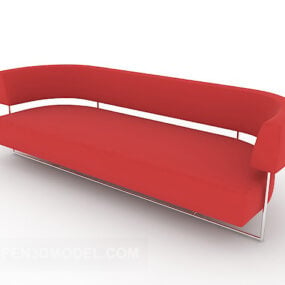 Red Multiplayer Sofa 3d model
