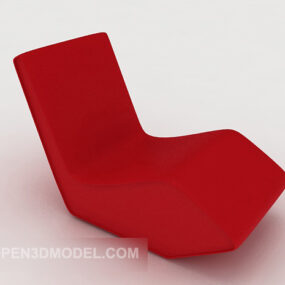 Red Modern Home Relax Chair 3d model