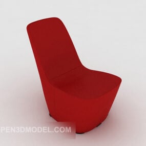 Red Personality Leisure Sofa 3D model
