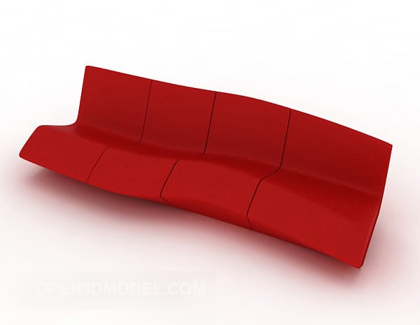 赤い布の現代家のソファー