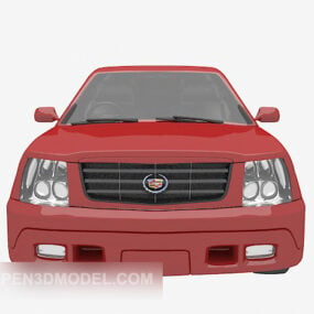 Červeně lakovaný 3D model auta Sedan