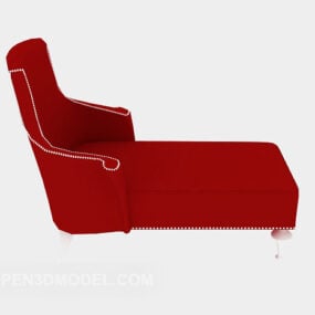 Red Recliner Chair 3d model