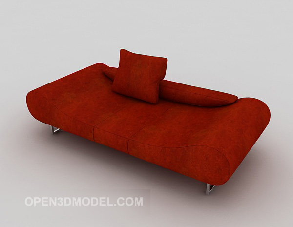 Красный кожаный диван Recliner