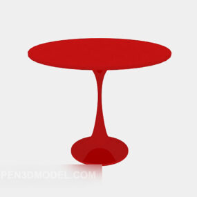 Red Round Table 3d model