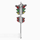 Red and green traffic lights 3d model