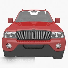 דגם תלת מימד של מכונית אדומה סטייל סדאן