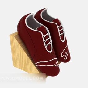 Red Casual Shoes Fashion 3d model